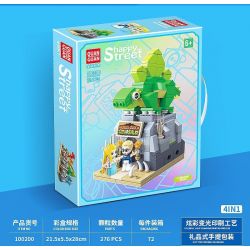 QuanGuan 100200 Quan Guan 100200 non  BẢO TÀNG KHỦNG LONG STEGOSAURUS bộ đồ chơi xếp lắp ráp ghép mô hình Dino Museum HAPPY STREET 276 khối