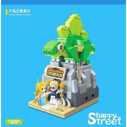 QuanGuan 100200 Quan Guan 100200 non  BẢO TÀNG KHỦNG LONG STEGOSAURUS bộ đồ chơi xếp lắp ráp ghép mô hình Dino Museum HAPPY STREET 276 khối