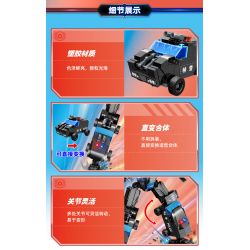 GUDI 40205 non  ĐỘI SIÊU TÍCH LŨY CHIẾN BINH TÀNG HÌNH 5 KẾT HỢP bộ đồ chơi xếp lắp ráp ghép mô hình Transformers SUPER SENTAI SNEAK GENERAL Robot Đại Chiến Người Máy Biến Hình 385 khối