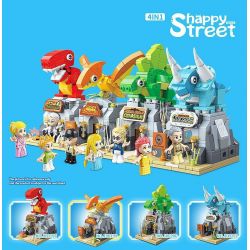 QuanGuan 100199 Quan Guan 100199 non  THẰN LẰN BAY bộ đồ chơi xếp lắp ráp ghép mô hình Dino Museum HAPPY STREET Bảo Tàng Khủng Long 267 khối