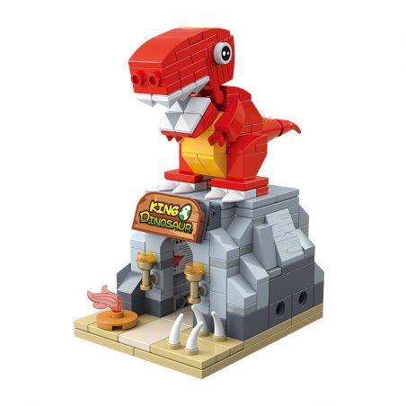 QuanGuan 100198 Quan Guan 100198 non  BẢO TÀNG KHỦNG LONG TYRANNOSAURUS REX bộ đồ chơi xếp lắp ráp ghép mô hình Dino Museum HAPPY STREET 278 khối