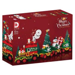 DK 712 non  TÀU GIÁNG SINH bộ đồ chơi xếp lắp ráp ghép mô hình Christmas 621 khối