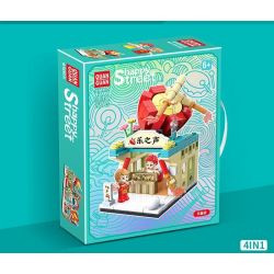 QuanGuan 100194 Quan Guan 100194 non  CỬA HÀNG ÂM NHẠC bộ đồ chơi xếp lắp ráp ghép mô hình Creator HAPPY STREET Sáng Tạo 245 khối
