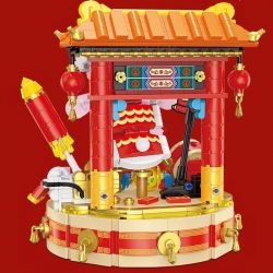 BALODY 21107 non  ĐẠI TRIỂN HỒNG ĐỒ bộ đồ chơi xếp lắp ráp ghép mô hình Chinese Traditional Festivals Lễ Hội Cổ Truyền 950 khối