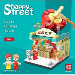 QuanGuan 100194 Quan Guan 100194 non  CỬA HÀNG ÂM NHẠC bộ đồ chơi xếp lắp ráp ghép mô hình Creator HAPPY STREET Sáng Tạo 245 khối