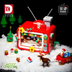 DK 711 non  TRUYỀN HÌNH GIÁNG SINH bộ đồ chơi xếp lắp ráp ghép mô hình Christmas 626 khối