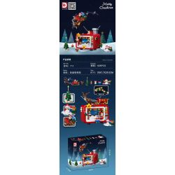 DK 711 non  TRUYỀN HÌNH GIÁNG SINH bộ đồ chơi xếp lắp ráp ghép mô hình Christmas 626 khối