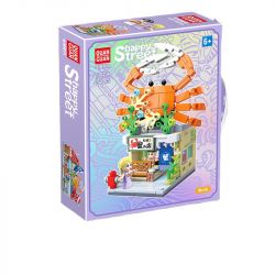 QuanGuan 100204 Quan Guan 100204 non  CỬA HÀNG CUA bộ đồ chơi xếp lắp ráp ghép mô hình Creator HAPPY STREET Sáng Tạo 240 khối