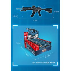 GUDI 40301 non  SÚNG TRƯỜNG TẤN CÔNG M416 8 TỔ HỢP bộ đồ chơi xếp lắp ráp ghép mô hình Gun SUPER SENTAI M416 ASSAULT RIFLE
