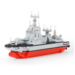 ACHKO 40014 non  KẺ HỦY DIỆT TÊN LỬA 052D. bộ đồ chơi xếp lắp ráp ghép mô hình Military Army 052D DESTRDYER Quân Sự Bộ Đội 355 khối