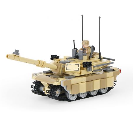 ACHKO 40013 non  XE TĂNG M1A1 bộ đồ chơi xếp lắp ráp ghép mô hình Military Army TANK Quân Sự Bộ Đội 393 khối