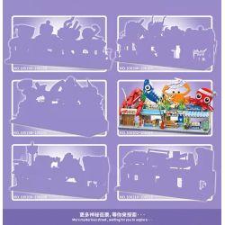 QuanGuan 100203 Quan Guan 100203 non  CỬA HÀNG CÁ bộ đồ chơi xếp lắp ráp ghép mô hình Creator HAPPY STREET Sáng Tạo 254 khối