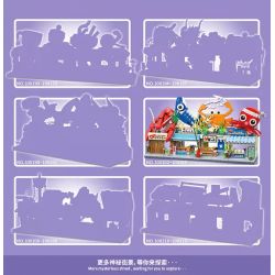 QuanGuan 100202 Quan Guan 100202 non  CỬA HÀNG TÔM bộ đồ chơi xếp lắp ráp ghép mô hình Creator HAPPY STREET Sáng Tạo 275 khối