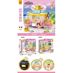 SEMBO 604028C non  XIAOLING'S MAGICAL WORLD 2 ĐI TÌM CÔNG CHÚA AURORA bộ đồ chơi xếp lắp ráp ghép mô hình Girl MIGIC LAND Con Gái 484 khối