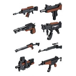 GUDI 40601 non  ĐẠI BÀNG SA MẠC 8 KẾT HỢP bộ đồ chơi xếp lắp ráp ghép mô hình Gun SUPER SENTAI Súng