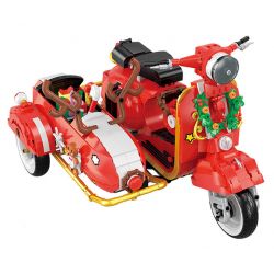 BALODY 21059 non  GIÁNG SINH BA BÁNH bộ đồ chơi xếp lắp ráp ghép mô hình Motorcycle Motorbike Xe Hai Bánh 1529 khối