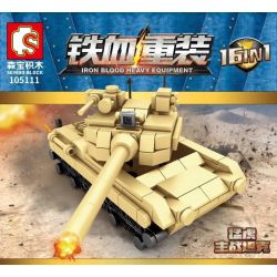 SEMBO 105111 non  XE TĂNG CHIẾN ĐẤU CHỦ LỰC TIGER 16 TỔ HỢP bộ đồ chơi xếp lắp ráp ghép mô hình Iron Blood Heavy Equipment Đặc Nhiệm Máu Và Sắt 699 khối