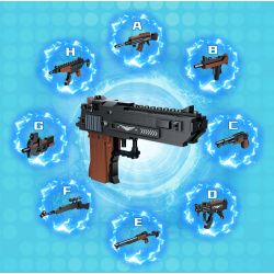 GUDI 40601 non  ĐẠI BÀNG SA MẠC 8 KẾT HỢP bộ đồ chơi xếp lắp ráp ghép mô hình Gun SUPER SENTAI Súng
