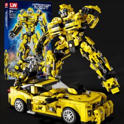 818 98271 10002 F CARD 76002 LW 7014 non  CON ONG bộ đồ chơi xếp lắp ráp ghép mô hình DEFORMATION ROBOT 792 khối