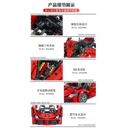 MorkModel 023014 Mork Model 023014 non  FERRARI LAFERRARI 1:12 tỷ lệ 1:12 bộ đồ chơi xếp lắp ráp ghép mô hình  Kỹ Thuật Công Nghệ Cao Mô Hình Phương Tiện 1659 khối