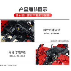 MorkModel 023014 Mork Model 023014 non  FERRARI LAFERRARI 1:12 tỷ lệ 1:12 bộ đồ chơi xếp lắp ráp ghép mô hình  Kỹ Thuật Công Nghệ Cao Mô Hình Phương Tiện 1659 khối
