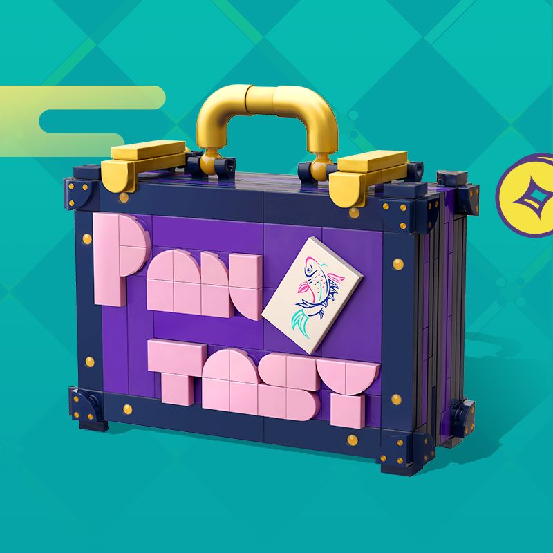 PANTASY 18005 non  GÓI MAHJONG bộ đồ chơi xếp lắp ráp ghép mô hình