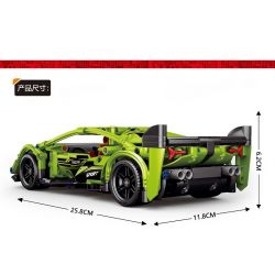 ACHKO 60012 DB-0084 0084 DB0084 non  LAMBORGHINI TRỞ LẠI XE bộ đồ chơi xếp lắp ráp ghép mô hình  Kỹ Thuật Công Nghệ Cao Mô Hình Phương Tiện 439 khối