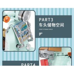 BALODY 21063 non  XE MÁY NHỎ TƯƠI bộ đồ chơi xếp lắp ráp ghép mô hình Motorcycle Motorbike AUTUMN PAINTING Xe Hai Bánh 1078 khối