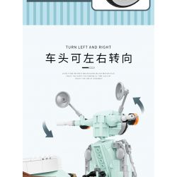 BALODY 21063 non  XE MÁY NHỎ TƯƠI bộ đồ chơi xếp lắp ráp ghép mô hình Motorcycle Motorbike AUTUMN PAINTING Xe Hai Bánh 1078 khối