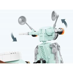 BALODY 21063 non  XE MÁY NHỎ TƯƠI bộ đồ chơi xếp lắp ráp ghép mô hình Motorcycle Motorbike AUTUMN PAINTING Xe Hai Bánh 1078 khối