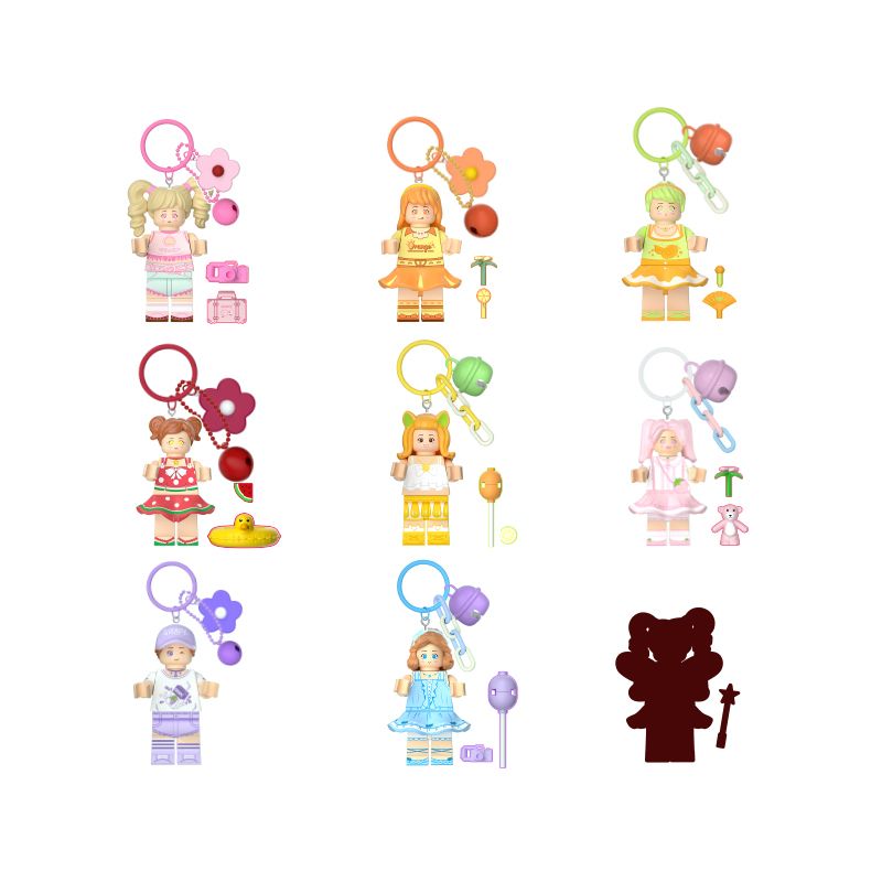 WEKKI WJ517101A 517101A non  NGƯỜI YÊU TRÁI CÂY VITALITY GIRL MINIFIGURE MÓC KHÓA VUI NHỘN bộ đồ chơi xếp lắp ráp ghép mô hình Key Chain FRUIT HONEY