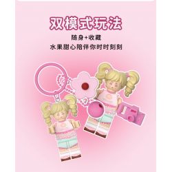 WEKKI WJ517101A 517101A non  NGƯỜI YÊU TRÁI CÂY VITALITY GIRL MINIFIGURE MÓC KHÓA VUI NHỘN bộ đồ chơi xếp lắp ráp ghép mô hình Key Chain FRUIT HONEY