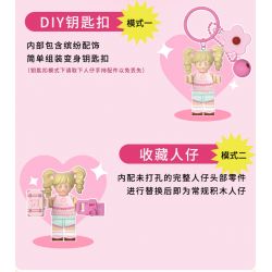 WEKKI WJ517101A 517101A non  NGƯỜI YÊU TRÁI CÂY VITALITY GIRL MINIFIGURE MÓC KHÓA VUI NHỘN bộ đồ chơi xếp lắp ráp ghép mô hình Key Chain FRUIT HONEY