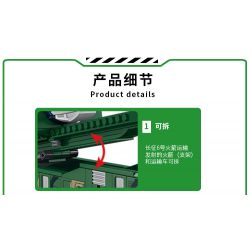 INBRIXX 691010 non  VỤ PHÓNG TÊN LỬA VẬN TẢI TRƯỜNG CHINH 6 THÁNG 3 bộ đồ chơi xếp lắp ráp ghép mô hình Space Thám Hiểm Không Gian 702 khối