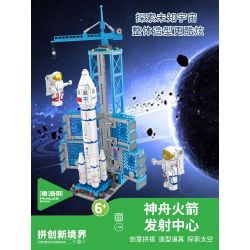 INBRIXX 691009 non  TRUNG TÂM PHÓNG TÊN LỬA THẦN CHÂU bộ đồ chơi xếp lắp ráp ghép mô hình Space Thám Hiểm Không Gian 712 khối