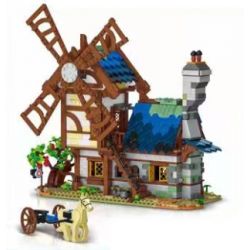 MorkModel 50103 Mork Model 50103 non  CỐI XAY GIÓ MILL. bộ đồ chơi xếp lắp ráp ghép mô hình MEDIEVALTOWN WINDMILL 1824 khối