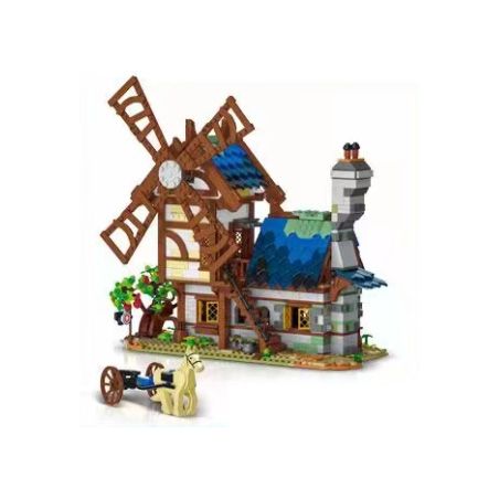 MorkModel 50103 Mork Model 50103 non  CỐI XAY GIÓ MILL. bộ đồ chơi xếp lắp ráp ghép mô hình MEDIEVALTOWN WINDMILL 1824 khối