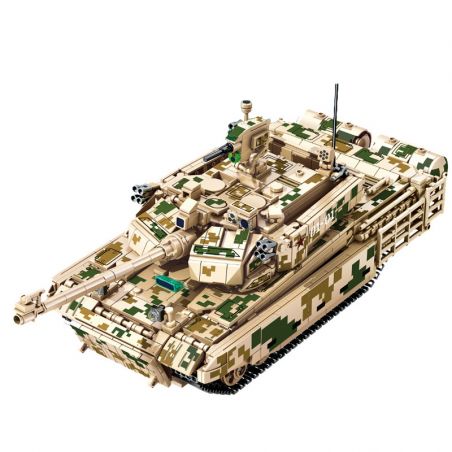 SEMBO 203110 non  XE TĂNG CHIẾN ĐẤU CHỦ LỰC TYPE 99A bộ đồ chơi xếp lắp ráp ghép mô hình Military Army TYPE 99A MAIN BATTLE TANK Quân Sự Bộ Đội 1256 khối