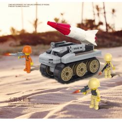 XINGBAO XB-57007 57007 XB57007 non  QUA CHIẾN TRƯỜNG (BỐN TRONG MỘT) bộ đồ chơi xếp lắp ráp ghép mô hình Military Army ACROSS THE BATTERFIELD Quân Sự Bộ Đội