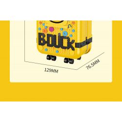 BALODY 21061 non  HÀNH LÝ B.DUCK VÒNG QUANH THẾ GIỚI LUÂN ĐÔN bộ đồ chơi xếp lắp ráp ghép mô hình B.DUCK TRAVEL SUITCASE 1499 khối