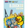 BALODY 21061 non  HÀNH LÝ B.DUCK VÒNG QUANH THẾ GIỚI LUÂN ĐÔN bộ đồ chơi xếp lắp ráp ghép mô hình B.DUCK TRAVEL SUITCASE 1499 khối