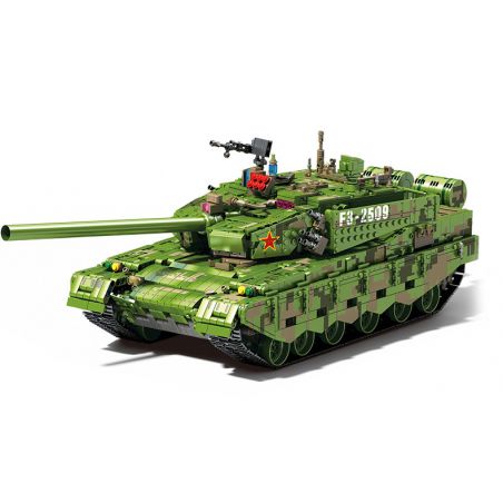 SEMBO 705021 non  XE TĂNG CHIẾN ĐẤU CHỦ LỰC TYPE 99A 1:18 tỷ lệ 1:18 bộ đồ chơi xếp lắp ráp ghép mô hình Military Army TYPE 99A MAIN BATTLE TANK Quân Sự Bộ Đội 2748 khối