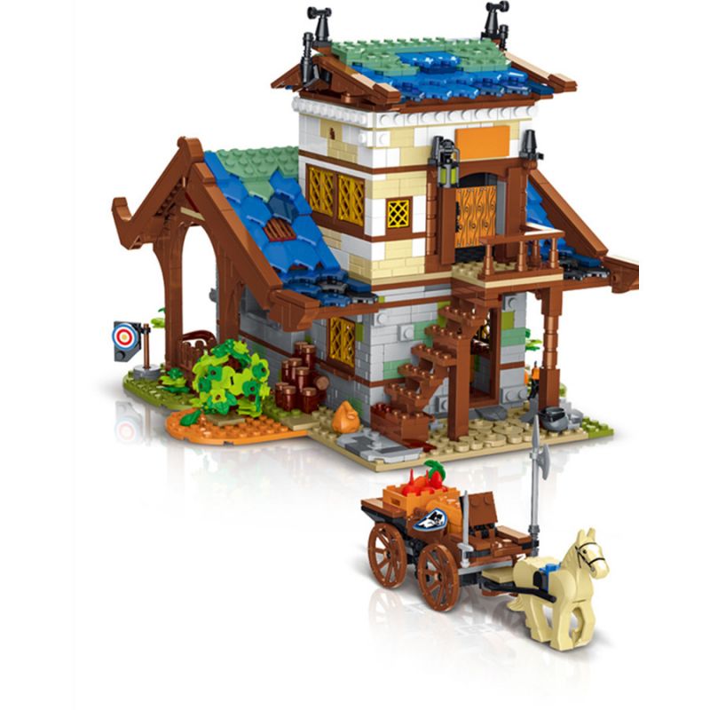 MorkModel 50102 Mork Model 50102 non  KHO bộ đồ chơi xếp lắp ráp ghép mô hình MEDIEVALTOWN BARN 1725 khối