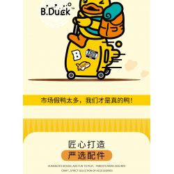 BALODY 21061 non  HÀNH LÝ B.DUCK VÒNG QUANH THẾ GIỚI LUÂN ĐÔN bộ đồ chơi xếp lắp ráp ghép mô hình B.DUCK TRAVEL SUITCASE 1499 khối