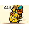 BALODY 21061 non  HÀNH LÝ B.DUCK VÒNG QUANH THẾ GIỚI LUÂN ĐÔN bộ đồ chơi xếp lắp ráp ghép mô hình B.DUCK TRAVEL SUITCASE 1499 khối