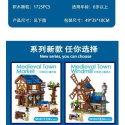 MorkModel 50102 Mork Model 50102 non  KHO bộ đồ chơi xếp lắp ráp ghép mô hình MEDIEVALTOWN BARN 1725 khối