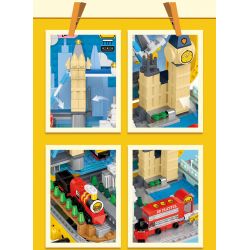 BALODY 21061 non  HÀNH LÝ B.DUCK VÒNG QUANH THẾ GIỚI LUÂN ĐÔN bộ đồ chơi xếp lắp ráp ghép mô hình B.DUCK TRAVEL SUITCASE 1499 khối