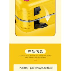 BALODY 21061 non  HÀNH LÝ B.DUCK VÒNG QUANH THẾ GIỚI LUÂN ĐÔN bộ đồ chơi xếp lắp ráp ghép mô hình B.DUCK TRAVEL SUITCASE 1499 khối