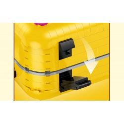 BALODY 21061 non  HÀNH LÝ B.DUCK VÒNG QUANH THẾ GIỚI LUÂN ĐÔN bộ đồ chơi xếp lắp ráp ghép mô hình B.DUCK TRAVEL SUITCASE 1499 khối