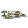 WANGE 5233 non  DINH THỰ FARNSWORTH bộ đồ chơi xếp lắp ráp ghép mô hình Architecture FARNSWORTH HOUSE Công Trình Kiến Trúc 661 khối